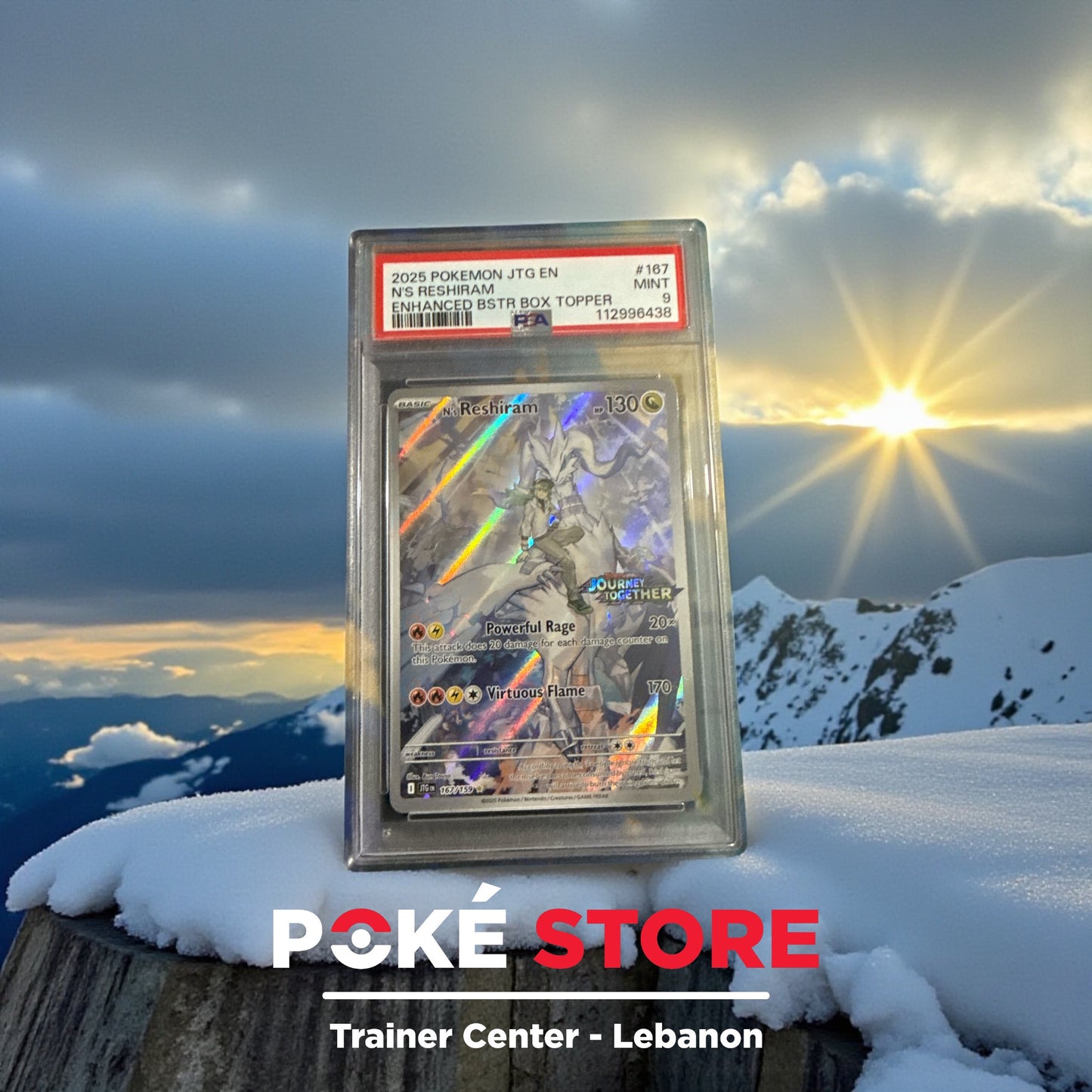 N’s Reshiram #167 - PSA 9 (Stamped)