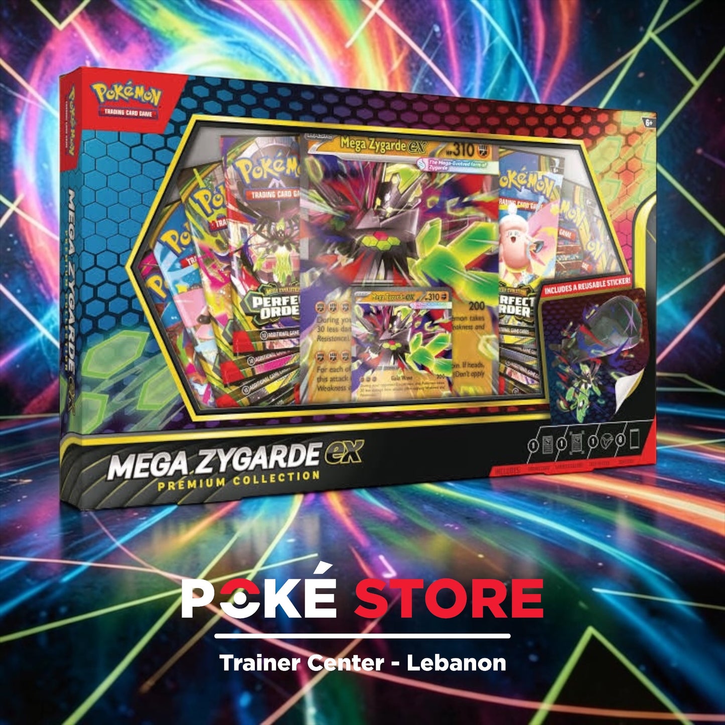 Mega Zygarde ex Premium Collection (2 Phantasmal Flames Packs Included)