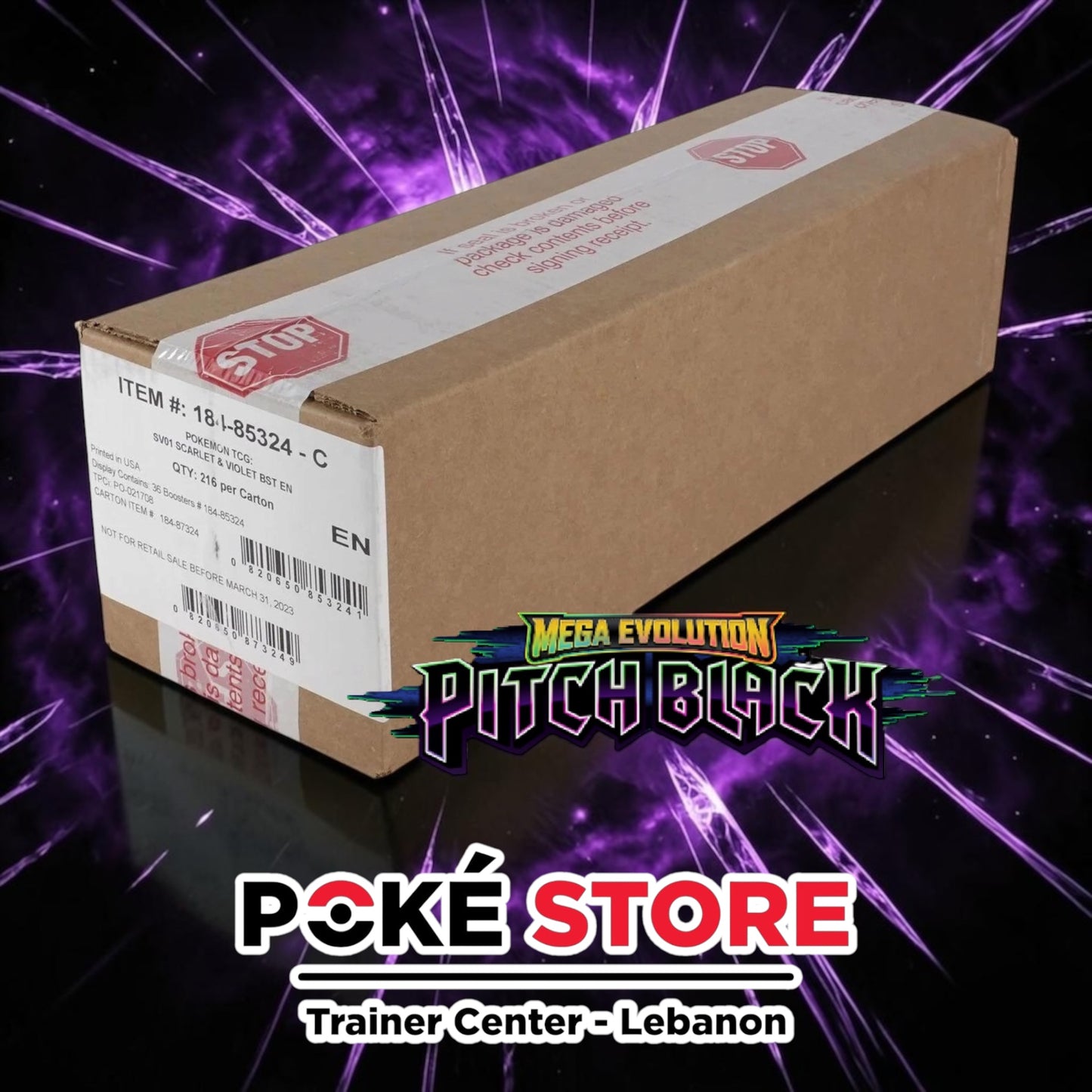 Mega Evolution: Pitch Black- Sealed Booster Box Case