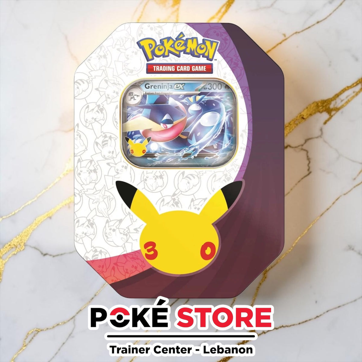 Pokémon Celebrations 30th Anniversary – Greninja ex Tin (4 Packs Inside)