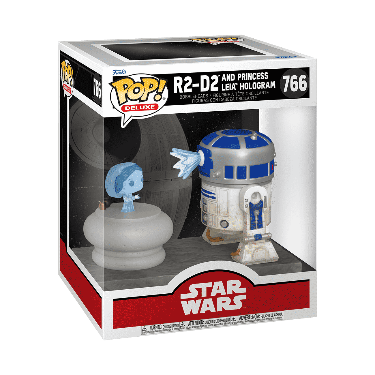 Deluxe R2-D2 and Princess Leia Hologram 766 Funko POP!