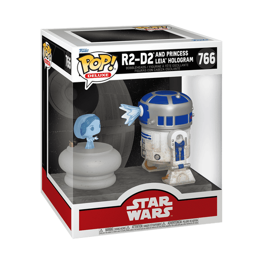 Deluxe R2-D2 and Princess Leia Hologram 766 Funko POP!