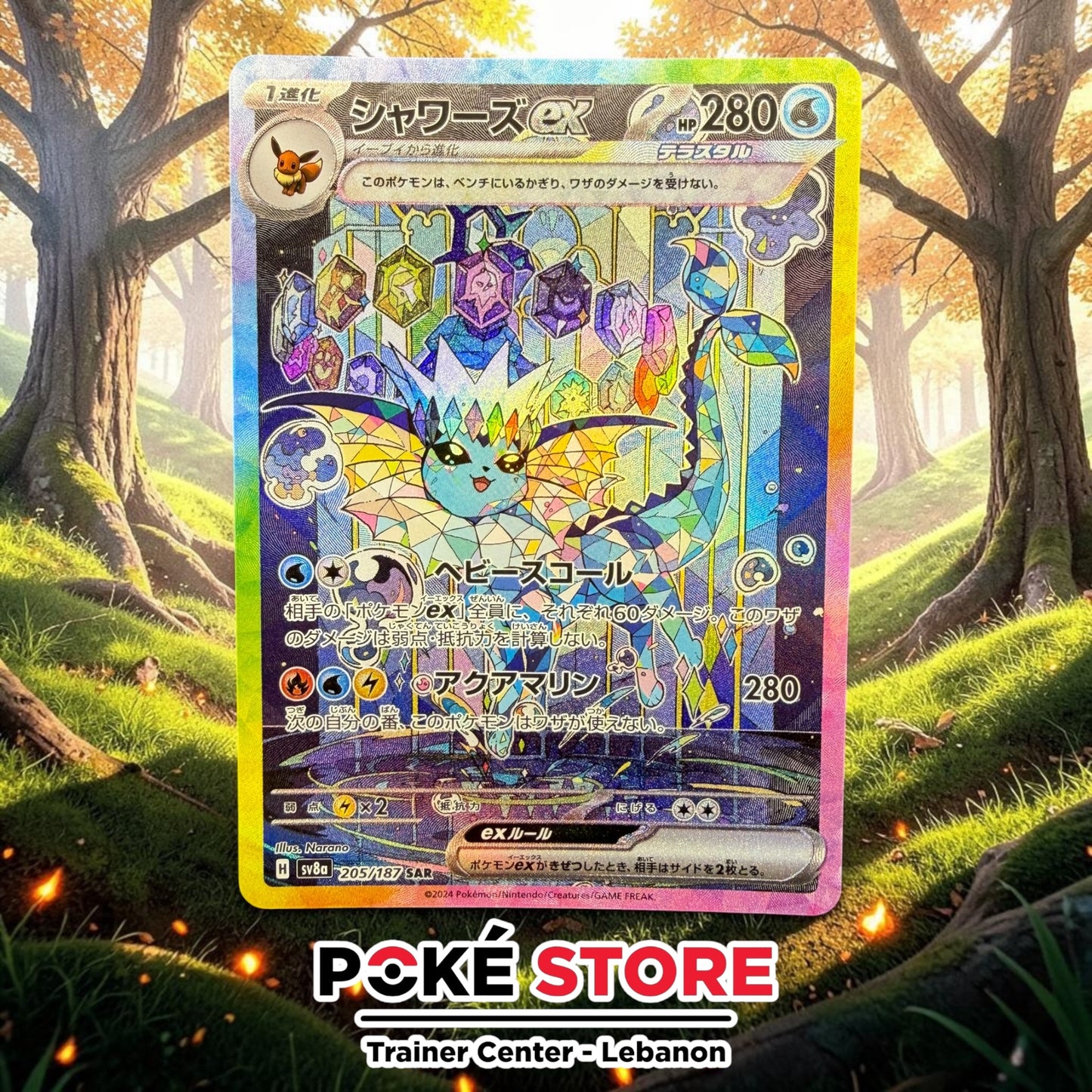 Vaporeon #205 - PSA 10 Contedor