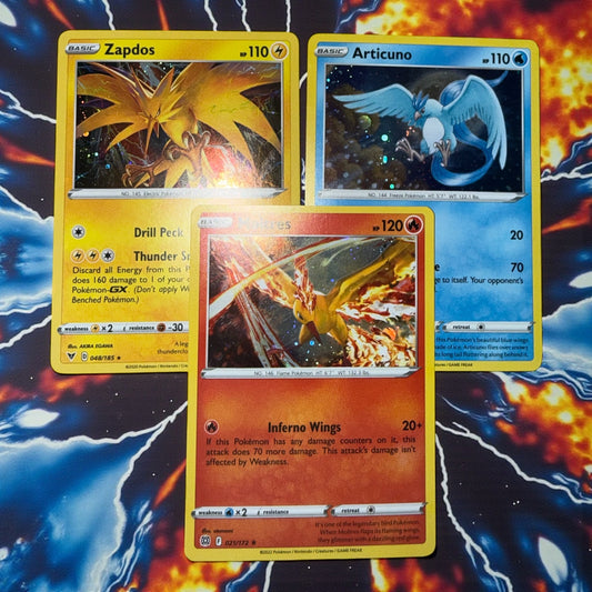 Moltres,Zapdos and Articuno Cosmos Holo