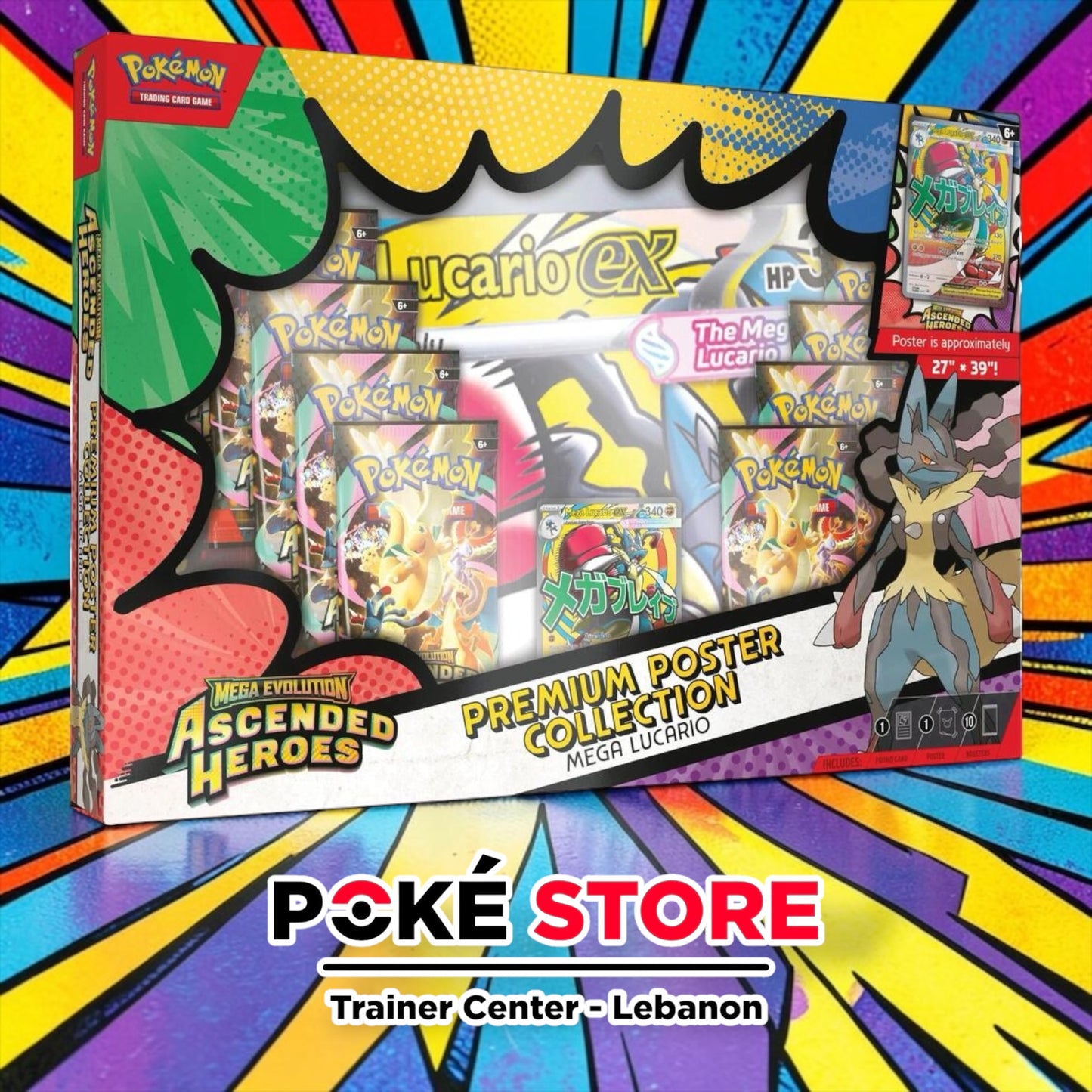 Ascended Heroes Mega Lucario Poster Collection (10 Packs)