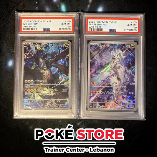 Zekrom #210 + Reshiram #109 PSA 10