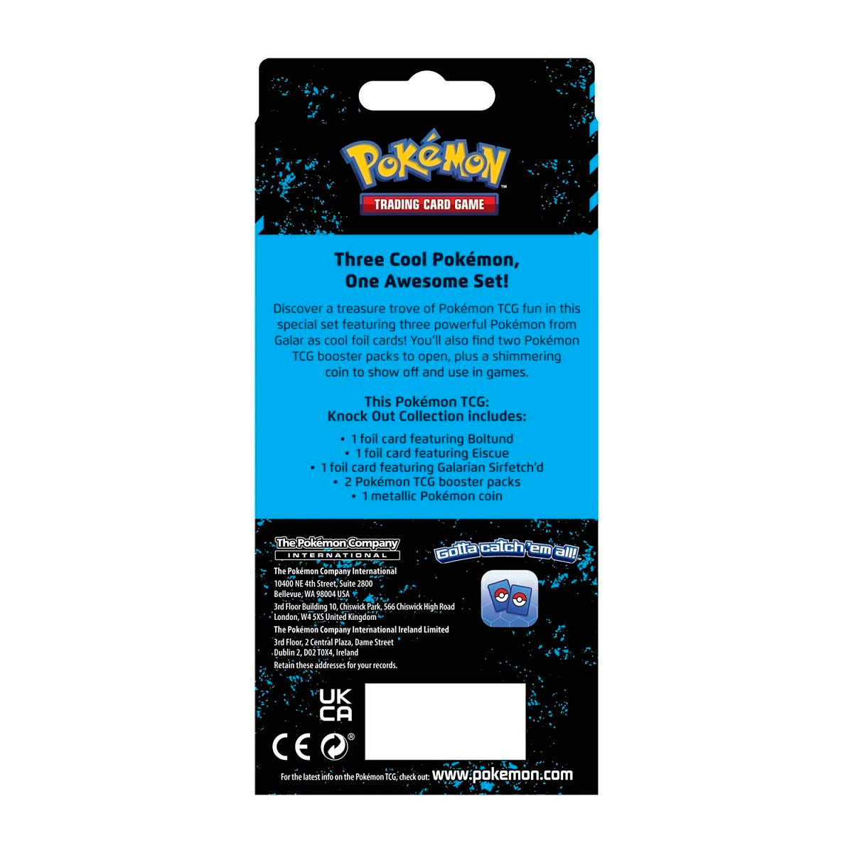 Knock Out Collection (Boltund, Eiscue & Galarian Sirfetch'd and 2 Booster Packs)