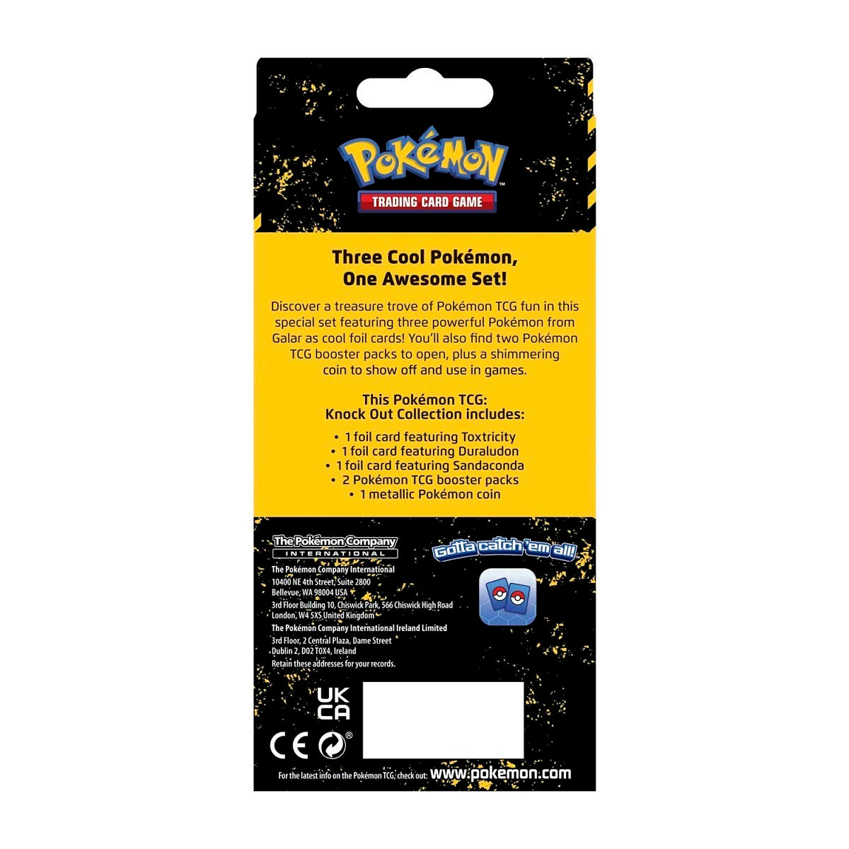 Knockout Collection (Toxtricity, Duraludon & Sandaconda and 2 Booster Packs)
