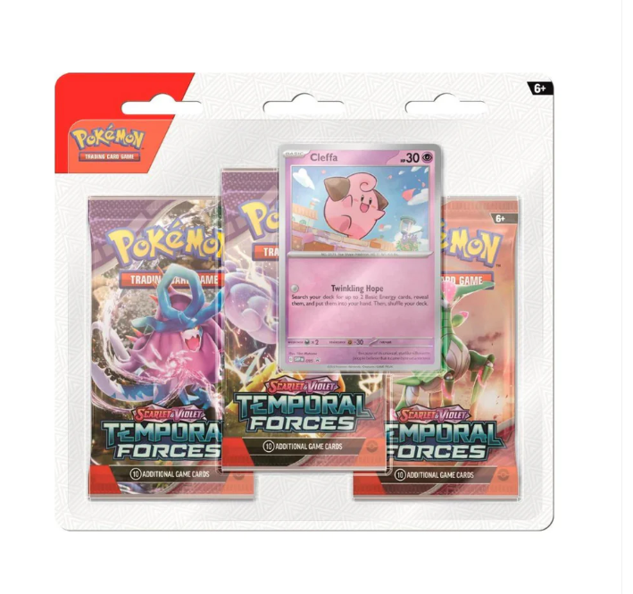 Scarlet and Violet: Temporal Forces - 3 Pack Blister [Cleffa]