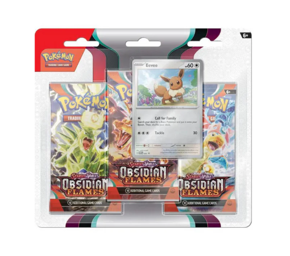 Scarlet and Violet: Obsidian Flames - 3 Pack Blister [Eevee]