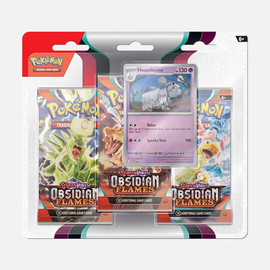 Scarlet and Violet: Obsidian Flames - 3 Pack Blister [Houndstone]