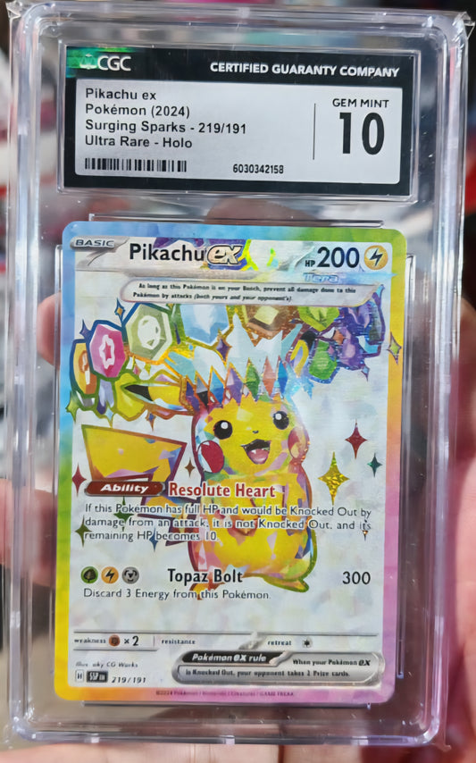 Pikachu ex 219/191 - CGC 10