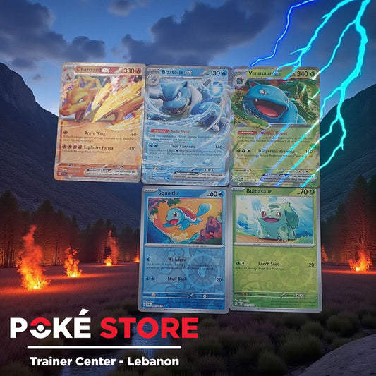 Charizard ex + Blastoise ex + Venusaur ex and 2 Starters [bundle #2]